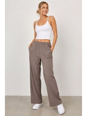 Nike 24.7 Dri-FIT Wide Leg Pants Taupe Brown Stretch XL